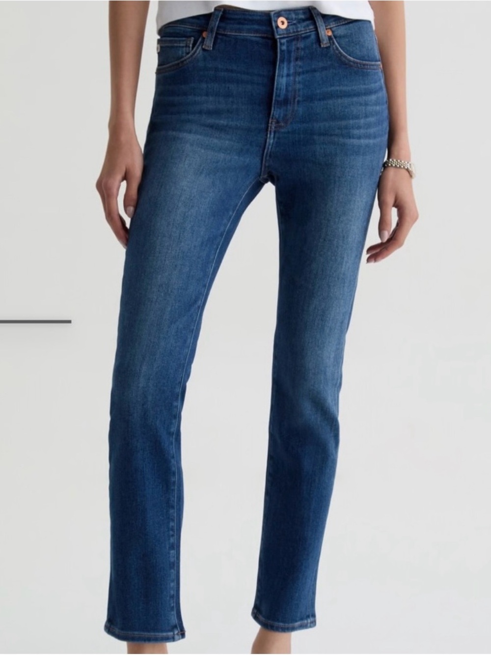 AG-ED Denim The Mari High Rise Straight Women's Blue Jeans Size 28R